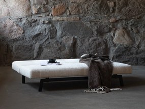 Καναπές κρεβάτι Dallas 3111, Αριθμός θέσεων: 3, Άσπρο, Μαύρο, 76x180x92cm, 30 kg, Πόδια: Μέταλλο | Epipla1.gr
