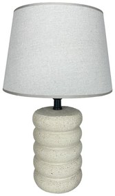 Επιτραπέζιο φωτιστικό Graike Inart Ε27 κεραμικό σε μπεζ απόχρωση Φ26x37εκ 26x26x37 εκ.