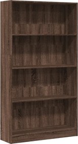 vidaXL Βιβλιοθήκη Καφέ Δρυς 80x24x143 εκ. από Επεξεργασμένο Ξύλο