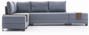 Καναπές - Κρεβάτι Γωνιακός (Αριστερή Γωνία) Fly 825BLC2670 280x210x70cm Blue