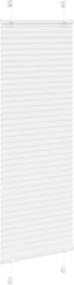 vidaXL Πλισέ περσίδα Λευκό 45x150 cm Πλάτος υφάσματος 44,4 cm