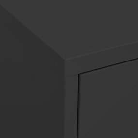 vidaXL Ντουλάπι Αποθήκευσης Ανθρακί 80 x 35 x 101,5 εκ. Ατσάλινο