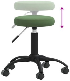 vidaXL 3085741  Σκαμπό μασάζ Βελούδινο Σκούρο Πράσινο