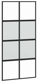 vidaXL Συρόμενη πόρτα με σετ υλικού 90x205 cm από γυαλί και αλουμίνιο