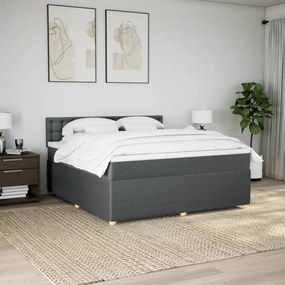 ΚΡΕΒΑΤΙ BOXSPRING ΜΕ ΣΤΡΩΜΑ ΣΚΟΥΡΟ ΓΚΡΙ 180X200 ΕΚ ΥΦΑΣΜΑΤΙΝ 3289850