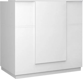 Γραφείο υποδοχής - reception Gemini Megapap χρώμα λευκό 120x70x110εκ.