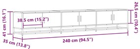 ΈΠΙΠΛΟ ΤΗΛΕΟΡΑΣΗΣ ΚΑΠΝΙΣΤΗ ΔΡΥΣ 240X35X41 ΕΚ. ΕΠΕΞ. ΞΥΛΟ 3300797