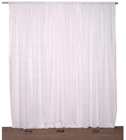 Κουρτίνα Παιδική Με Τρέσα Εστέλε Pink Viopros 280x270cm 280x270cm Πολυέστερ