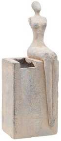 Βάζο Διακοσμητικό Cement D77593-DS 15x13x40cm Grey Artekko Magnesium