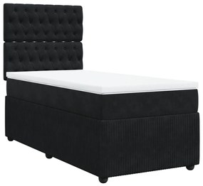 ΚΡΕΒΑΤΙ BOXSPRING ΜΕ ΣΤΡΩΜΑ ΜΑΥΡΟ 100X200 ΕΚ. ΒΕΛΟΥΔΙΝΟ 3294570