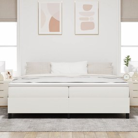vidaXL Κρεβάτι Box Spring Κρεμ 200x200 εκ Κορντούροι Υλικό