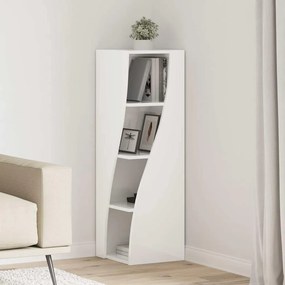 vidaXL Γωνιακό Ντουλάπι Υψηλής γυαλάδας λευκό 32x32x102εκ