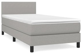 ΚΡΕΒΑΤΙ BOXSPRING ΜΕ ΣΤΡΩΜΑ ΑΝΟΙΧΤΟ ΓΚΡΙ 90X200 ΕΚ. ΥΦΑΣΜΑΤΙΝΟ 3139865