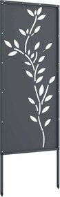 vidaXL Οθόνη Ιδιωτικότητας Κήπου Floral Ανθρακί 50 x 140 εκ