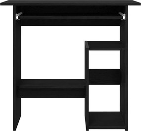 vidaXL Γραφείο Μαύρο Δρυς 80x45x74 εκ. από Επεξεργασμένο Ξύλο