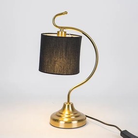 Estheti Επιτραπέζιο Φωτιστικό 20xΥ40.5cm Μαύρο-Χρυσαφί 757-10071