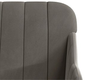 vidaXL Πάγκος Σκούρο Γκρι 110x76x80 εκ. Βελούδινος