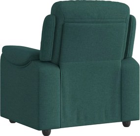 vidaXL Πολυθρόνα Ανακλινόμενη Σκούρο Πράσινο Υφασμάτινη