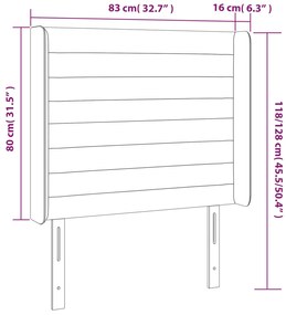 ΚΕΦΑΛΑΡΙ ΚΡΕΒΑΤΙΟΥ LED ΣΚΟΥΡΟ ΠΡΑΣΙΝΟ 83X16X118/128 ΕΚ 3124221