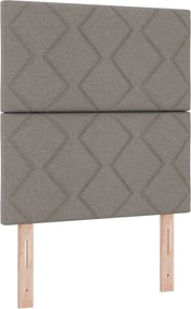 vidaXL Κρεβάτι box spring με στρώμα Taupe 80 x 200 cm Ύφασμα
