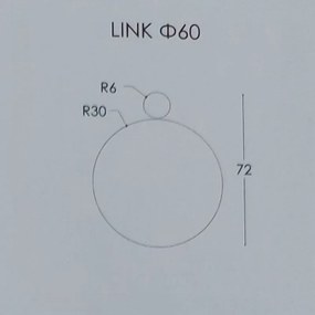 Καθρέπτης τοίχου Iron Link Φ60εκ.,χάλυβας λάμα 3εκ. Απόχρωση Λάμας: Χαλκού (Copper)