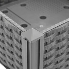 vidaXL Ζαρντινιέρα 80 x 80 x 38 εκ. από Πολυπροπυλένιο