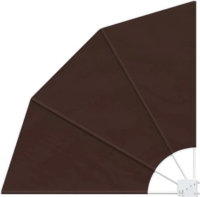 vidaXL Αδιάφανο σκίαστρο μπαλκονιού 160 x 160 cm Πολυεστέρας Καφέ