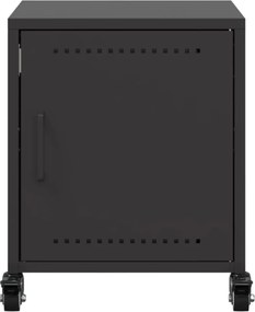 vidaXL Κομοδίνα 2 τεμ. Μαύρο 36x39x43,5 εκ. από Χάλυβα