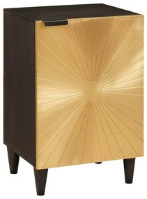 vidaXL Σετ επίπλων μπάνιου 5 pcs Μαύρο και Χρυσό 38 x 33 x 160 εκ.