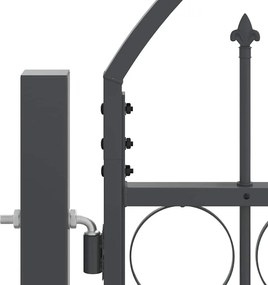 vidaXL Πύλη Κήπου με Καμπύλη Κορυφή Assen Γκρι 4 x 1,25 m Ατσάλι