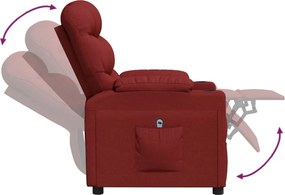 vidaXL Πολυθρόνα Ανακλινόμενη Ηλεκτρική Μπορντό Υφασμάτινη