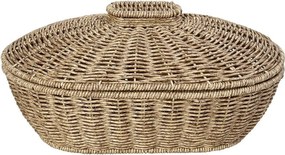 ΚΑΛΑΘΙ ΟΒΑΛ ΜΕ ΚΑΠ. SYNTH. RATTAN ΜΠΕΖ 33Χ22Χ15ΕΚ