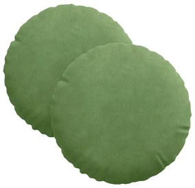 vidaXL Μαξιλάρια καθισμάτων 2 pcs Ανοιχτό Πράσινο Ø 40 x 13 εκ.