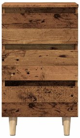 κομοδίνο ντουλάπι παλιό ξύλο 40x35x69 cm κατασκευασμένο ξύλο - Καφέ