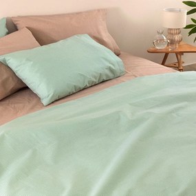 Σεντόνια Totem Με Λάστιχο (Σετ 4τμχ) Mint Palamaiki Queen Size 170x232cm 100% Βαμβάκι