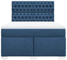 ΚΡΕΒΑΤΙ BOXSPRING ΜΕ ΣΤΡΩΜΑ ΜΠΛΕ 140X190 ΕΚ. ΥΦΑΣΜΑΤΙΝΟ 3290496