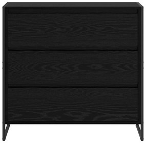 vidaXL Πλαϊνό γραφείο Μαύρη Οξυά 79 x 36 x 75.5 εκ. Επεξεργασμένο ξύλο