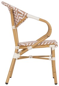 ΠΟΛΥΘΡΟΝΑ BAMBOO LOOK HM5861.03 ΚΑΦΕ-ΛΕΥΚΟ 58.5x58x82Υεκ. - 0534873 - HM5861.03
