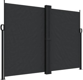vidaXL Σκίαστρο Πλαϊνό Συρόμενο Μαύρο 180 x 600 εκ.