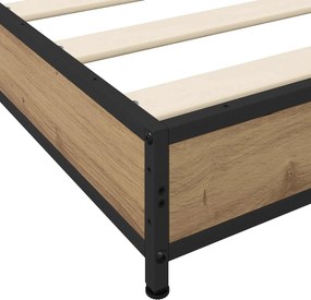 vidaXL Σκελετός Κρεβατιού Artisan Δρυς 80 x 200 cm Επεξεργασμένο Ξύλο