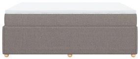 Κρεβάτι Boxspring με Στρώμα Taupe 160x200 εκ. Υφασμάτινο - Μπεζ-Γκρι