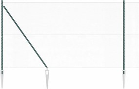 vidaXL Εξαγωνική Φράχτη με Στύλο 10 x 1,6 m PVC-Επικαλυμμένο Ατσάλι