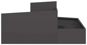 vidaXL Γλάστρα Κήπου Μαύρο 100 x 100 x 50 cm Ατσάλι