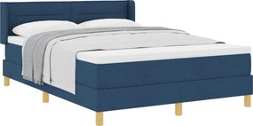 vidaXL Κρεβάτι με ελατήρια με στρώμα Μπλε 200 x 140 cm ύφασμα