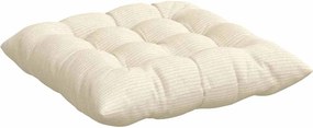 vidaXL Μαξιλάρια καθισμάτων 4 pcs Κρεμ 40 x 40 x 6 cm