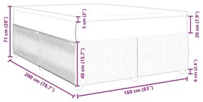 ΚΡΕΒΑΤΙ BOXSPRING ΜΕ ΣΤΡΩΜΑ ΜΠΛΕ 160X200 ΕΚ. ΥΦΑΣΜΑΤΙΝΟ 3285587