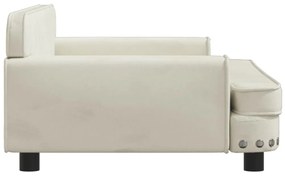 vidaXL Καναπές Παιδικός Κρεμ 90 x 53 x 30 εκ. από Βελούδο