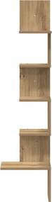 vidaXL Γωνιακό ράφι τοίχου Δρυς τεχνίτης 32x32x127,5 cm