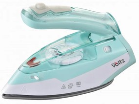 Σίδερο ταξιδιού Oliver Voltz OV51050K, 1100W, 55 ml, Πτυσσόμενη λαβή, Προστασία από υπερθέρμανση, Τυρκουάζ/Λευκό
