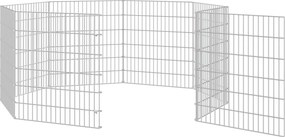 vidaXL Περίφραξη Ζώων Ελεύθερης Βοσκής 8 Πάνελ 54x60 εκ. Γαλβ. Σίδερο